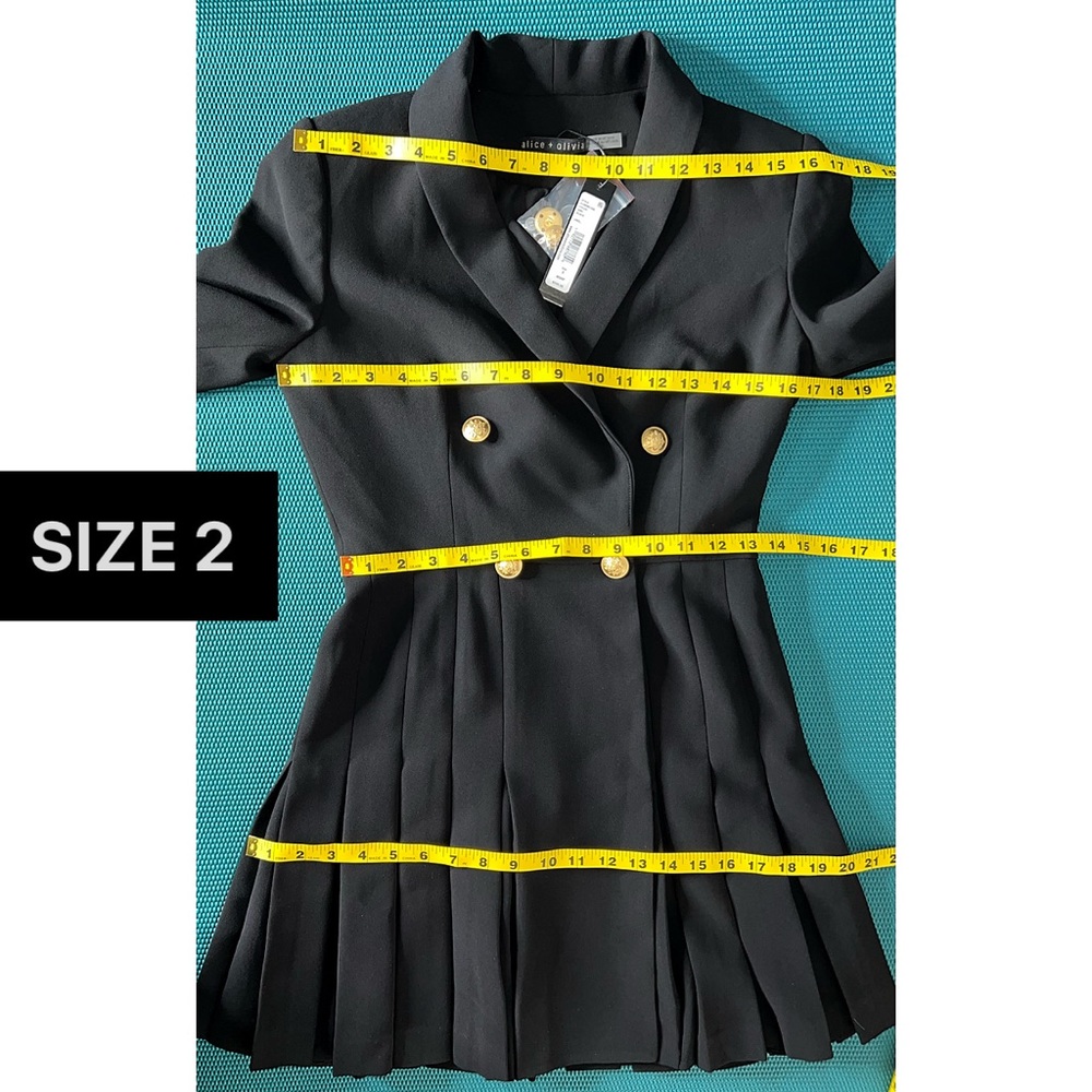 Alice + Olivia Kyrie Black Tuxedo Mini Dress - Picture 7 of 16